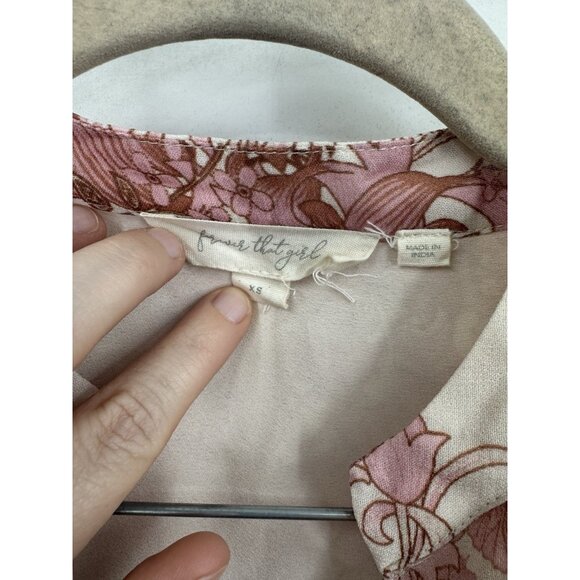 forever that girl anthropologie Vivienne Maxi Dress XS Pink Peasant Boho Cottage - Picture 4 of 15